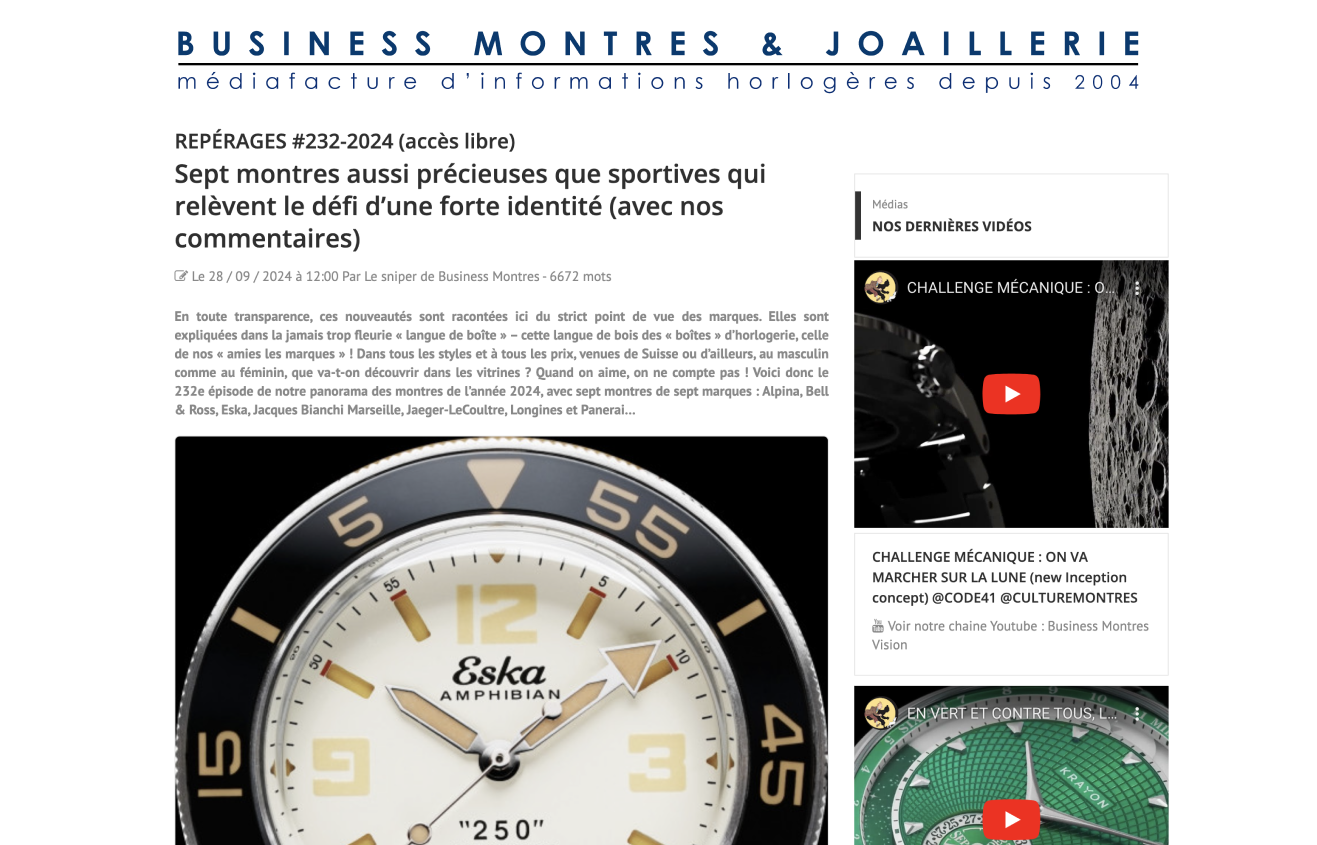 Sept montres aussi précieuses que sportives qui relèvent le défi d’une forte identité (avec nos commentaires)