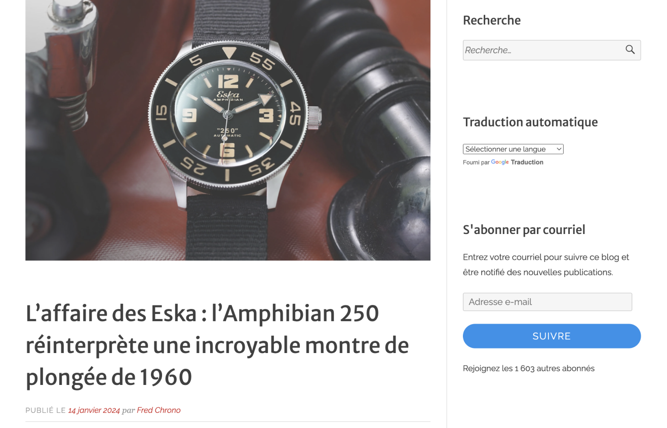L’affaire des Eska : l’Amphibian 250 réinterprète une incroyable montre de plongée de 1960
