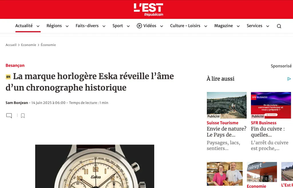La marque horlogère Eska réveille l’âme d’un chronographe historique