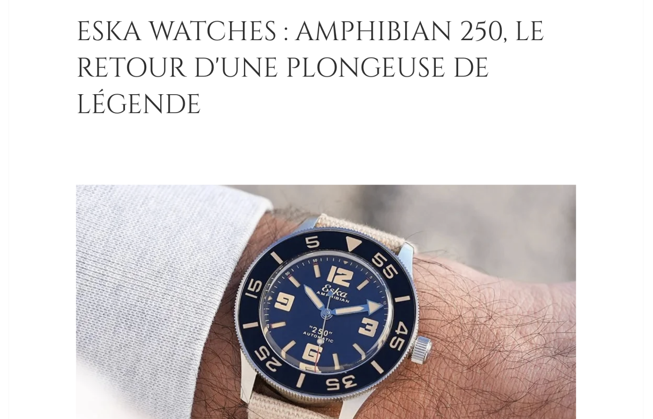 Eska Watches, Amphibian 250, le retour d'une plongeuse de légende