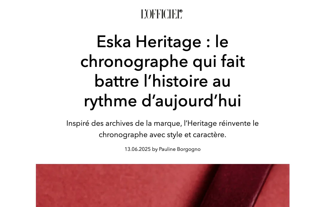 Eska Heritage : le chronographe qui fait battre l’histoire au rythme d’aujourd’hui
