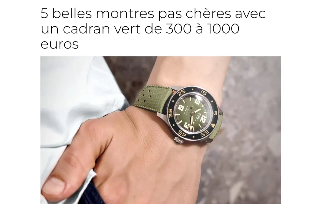 5 belles montres pas chères avec un cadran vert de 300 à 1000 euros