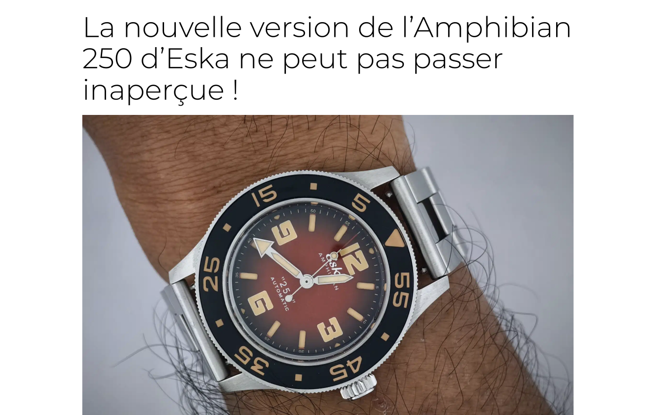La nouvelle version de l’Amphibian 250 d’Eska ne peut pas passer inaperçue !