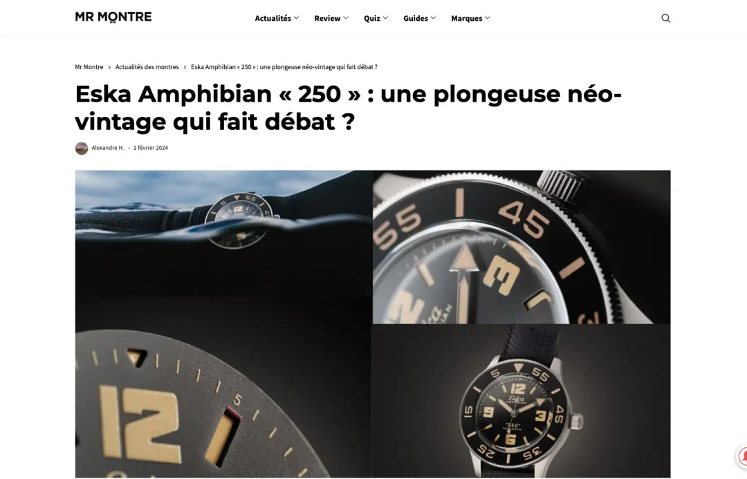 Eska Amphibian « 250 » : une plongeuse néo-vintage qui fait débat ?