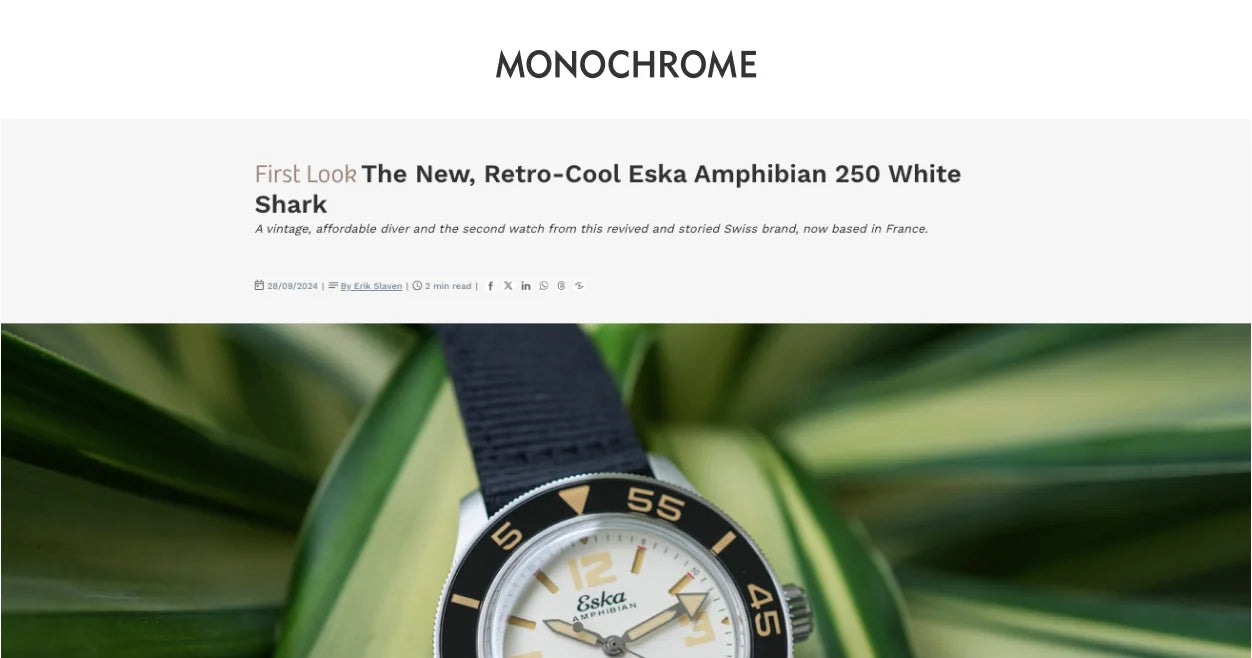 First Look The New, Retro-Cool Eska Amphibian 250 White Shark