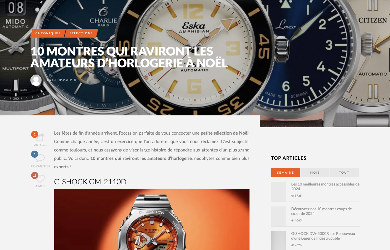 10 Montres qui raviront les amateurs d’horlogerie à Noël