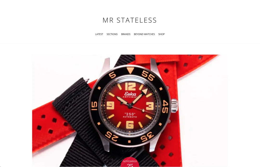 Eska’s Latest Dive Watch: The Striking Amphibian 250 Red