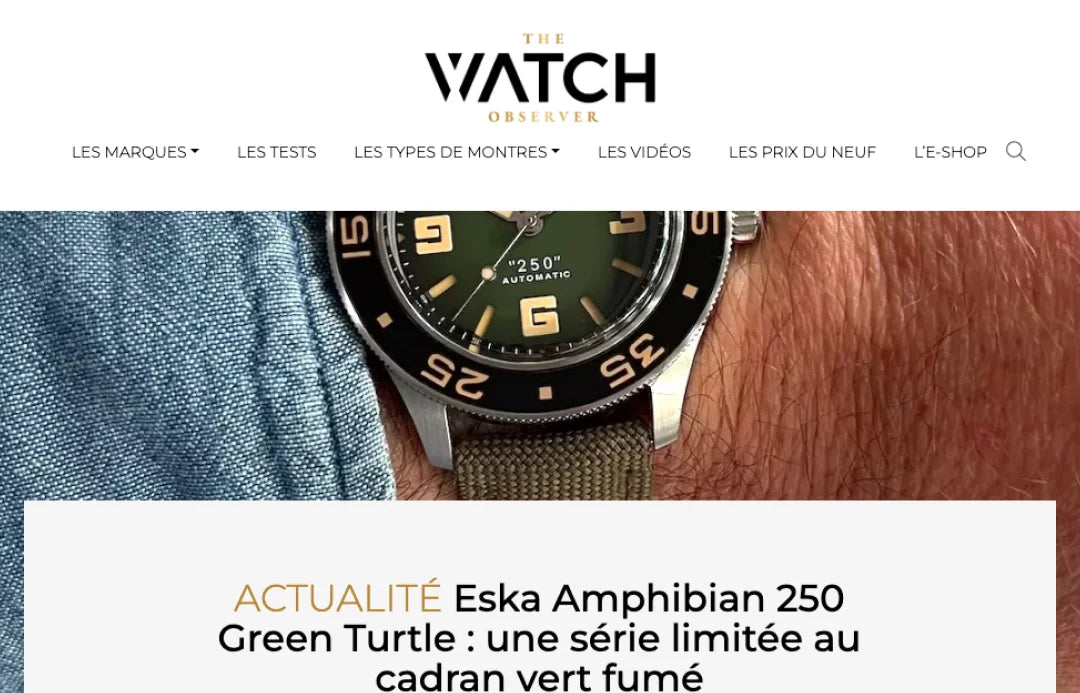 Eska Amphibian 250 Green Turtle : une série limitée au cadran vert fumé
