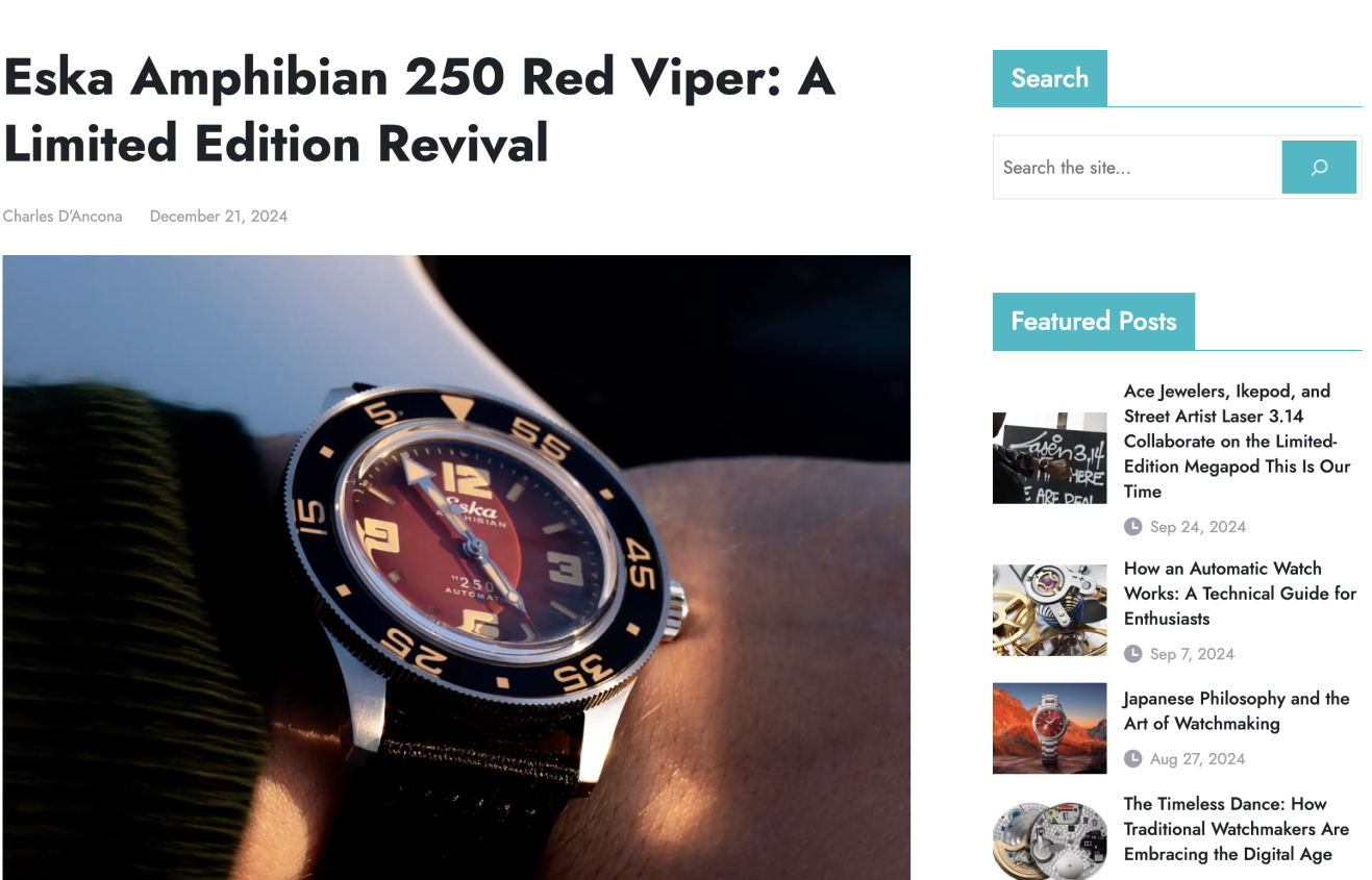 Eska Amphibian 250 Red Viper: A Limited Edition Revival