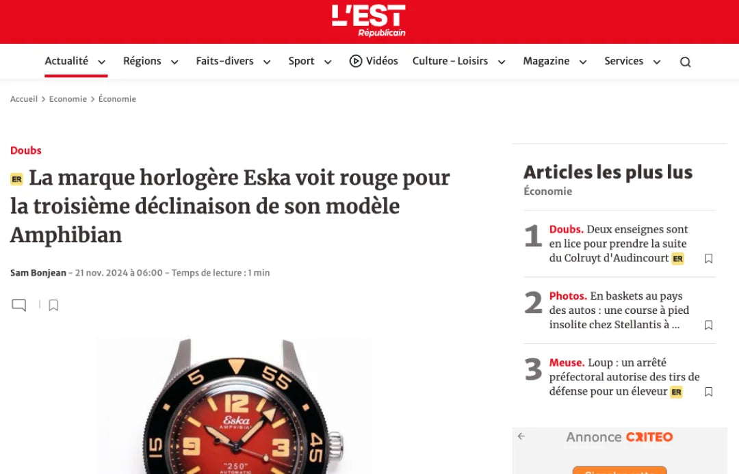 La marque horlogère Eska voit rouge pour la troisième […]