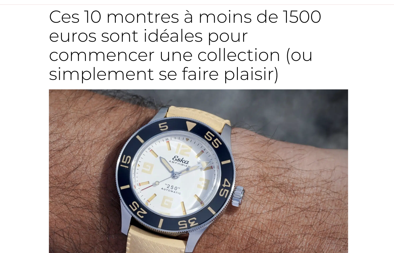 These 10 watches under 1500 euros are ideal for starting a collection (or simply treating yourself)