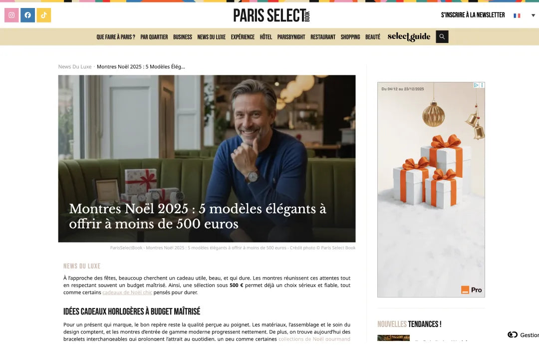 Montres Noël 2025 : 5 modèles élégants à offrir à moins de 500 euros