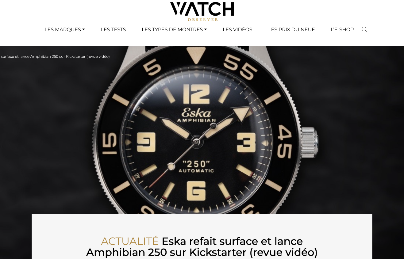 Eska refait surface et lance Amphibian 250 sur Kickstarter (revue vidéo)